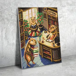 Алмазна мозаїка «Капібари в книгарні» - мініатюра 7