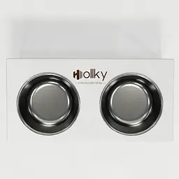 Hollky Base L — миски на підставці для середніх і великих собак (2 × 0,95 л, висота 20 см) - мініатюра 4