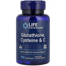 Антиоксидантний комплекс Life Extension Glutathione, Cysteine & C 100 капсул