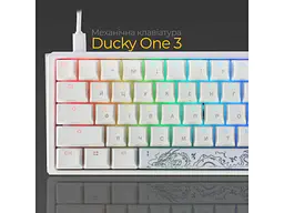 Клавіатура Ducky One 3 Mini Cherry MX Brown RGB UA USB White (DKON2161ST-BUAPXPWWWSC1) - мініатюра 12