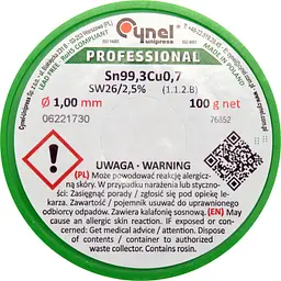 Припій без свинцю CYNEL Ø1 мм (76852) - мініатюра 2