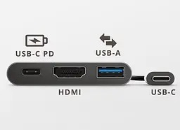 USB-Хаб Trust USB-хаб Dalyx 3-in-1 Multiport USB-C Adapter ALUMINIUM (23772_TRUST)