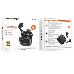 Бездротові навушники TWS BOROFONE BW88 Black - мініатюра 2