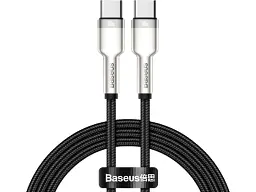Кабель BASEUS Cafule Metal Type-C to Type-C 100W 1m Black (CATJK-C01)