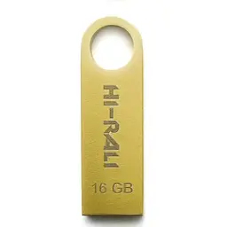 Флеш накопичувач USB 16Gb Hi-Rali Shuttle золотистий USB 2.0 (HI-16GBSHGD)