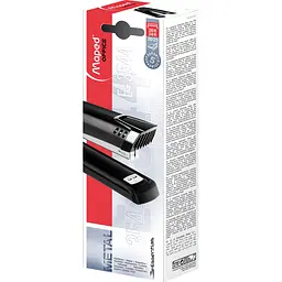 Степлер настільний Maped Essentials Metal подовжений №24/6, 26/6, 25 аркушів чорний (MP.354411) - мініатюра 4