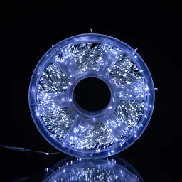 Новорічна гірлянда кімнатна роса Garlando D1500L50MWW 50 м 1500 LED Хвойна лапа білий провід Біле сяйво  - мініатюра 6