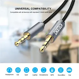 Зарядний пристрій Choetech AUX - TRS Audio 3.5мм M/M 1,2м (AUX002) - мініатюра 5