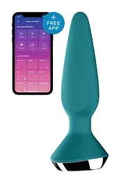 Анальна смарт-пробка Satisfyer Plug-ilicious 1,14х3 см, зелена