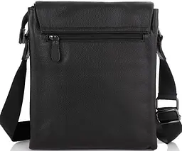 Шкіряний чоловічий месенджер чорний TIDING BAG sum0028692 - мініатюра 4