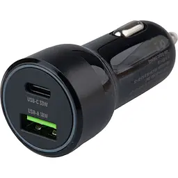 Автомобільний зарядний пристрій Voin 51W, 1USB QC3.0 18W + 1PD 33W 12/24V (C-51210Q)