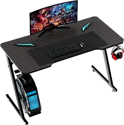 Геймерський комп'ютерний стіл GT Racer T-1213, 120x60x73 Black (T-1213 (120x60x73) Black) - мініатюра 2