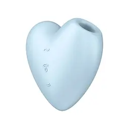 Стимулятор Satisfyer Cutie Heart Blue Вакуумный в виде сердечка, 7.7х7.5 см голубой