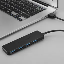 USB hub Acasis AB3-L42 на 4 порти USB 3.0 Чорний - мініатюра 3