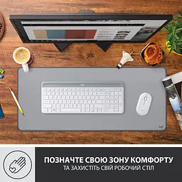 Ігрова поверхня Logitech Desk Mat Studio Series Mid Grey (956-000052) - мініатюра 2