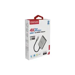Перехідник USB-C to 2xHDMI 4K Promate (medialink-h2.grey)