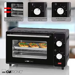 Електродуховка Clatronic MB 3746 Black 8 л - мініатюра 6