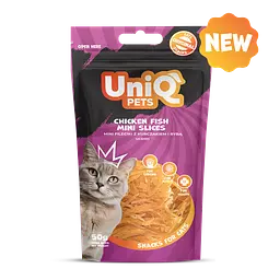 Ласощі для котів Uniq PETS CAT SNACKS MIMI Міні слайси з курки та тріски, 50 г - мініатюра 3