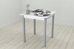 Стіл кухонний Ferrum-decor Дієго 75x70x70 Сірий ДСП Біле 16мм (FRD-106296) - мініатюра 4