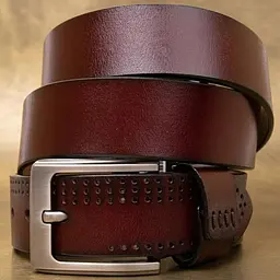 Ремінь з дірками чоловічий 20381 Vintage коричневий 120 см