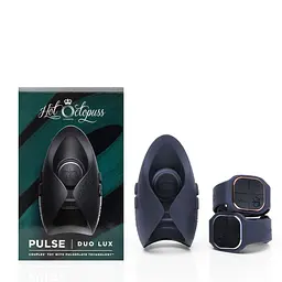 Іграшка для пар Hot Octopuss PULSE DUO LUX, пульсація+вібрація, використання без рук, 2 пульти - мініатюра 11