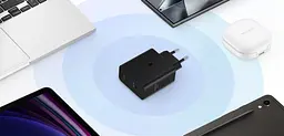 Samsung Зарядний пристрій мережевий 50Вт 2xUSB-С кабель USB-C > USB-C 1.8 м чорний - мініатюра 2
