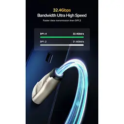 Кабель Ugreen DP112 DisplayPort - DisplayPort V1.4 2m Black (60843) [139096] - мініатюра 4