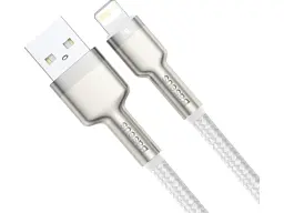 Кабель BASEUS USB Cable to Lightning Cafule Metal 2.4A 1m White (CALJK-A02)