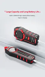 Шукач прихованої проводки Noyafa NF-829 трасошукач, детектор металу, кабельний тестер NCV (19407) - мініатюра 10