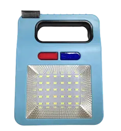 Ліхтар перенесення.з ручкою "Тривога" LED синій кемпінг 30диод. АКБ (4реж.+шнурUSB+соняч.батар)(R168В) R