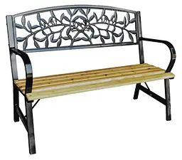 Садова лавка GARDEN LINE FOSSY з декорованою спинкою