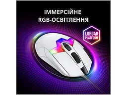 Миша Lorgar MSP80 Wired Gaming Mouse Pro White (LRG-MSP80-WH) - мініатюра 6