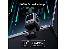 Мережевий зарядний пристрій UGREEN Uno RG Display Gan Charger 100 W X688 (45515B) - мініатюра 2