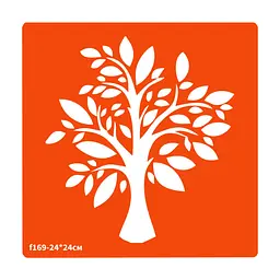Трафарет для біо-тату Дерево f169-24x24см, розмір 24х24см