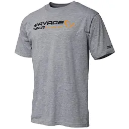 Футболка Savage Gear Signature Logo T-Shirt L Grey melange