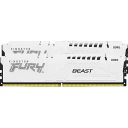 Модуль пам'яті для комп'ютера DDR5 32GB (2x16GB) 5600 MHz FURY Beast White Kingston Fury (ex.HyperX) (KF556C40BWK2-32) - мініатюра 3