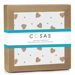 Пелюшка багаторазова Cosas непромокаюча Beige Hearts 100x120 см, магнолія