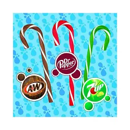 Льодяники тростини Candy Canes 12 шт Dr Pepper A&W 7UP, 150г - мініатюра 2