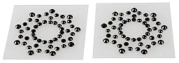 Прикраса для сосків Cottelli Collection Nipple Stickers Star, 2 шт (чорний) - мініатюра 3