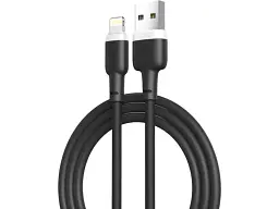 Кабель XO lightning NB208 Liquid Silicone 2.1A/1m Black