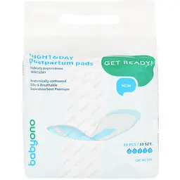 Прокладки післяпологові BabyOno Day & Night 10 шт. (599)