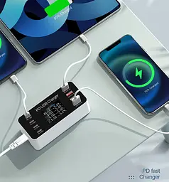 Мультизарядний пристрій Addap 8 портів USB Type-C A9 65 W PD (WLX-A9) - мініатюра 8