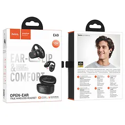 Навушники Bluetooth Hoco EA9 Clear sound clip-on true wireless BT headset Black - мініатюра 2