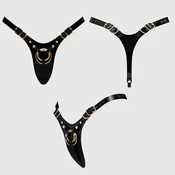 Трусики для страпона Strap-On-Me Leatherette Harness Fabulous, One Size - мініатюра 8