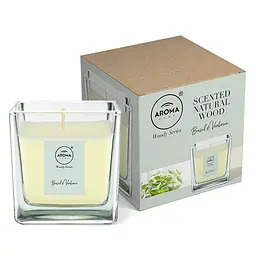 Свічка ароматична Aroma Home Candles Woody Series Basil&Verbena 155г(10929)