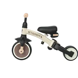 Велосипед біговел з ручкою Qplay Stager 3 в 1 Beige-Brown (T80STAGERBeigeBrown) - мініатюра 10