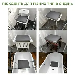 М'яка накладка на сидіння для душу Supretto з протиковзкою основою - мініатюра 6