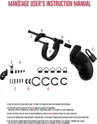 Пояс вірності ManCage Model 20 Silicone Cock Cage (чорний) - мініатюра 5