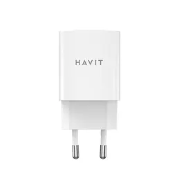 Зарядний пристрій HAVIT UC30 PRO GaN 30W USB-A+USB-C White HAVIT (28682-000) - мініатюра 3