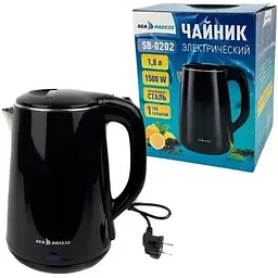 Електрочайник Sea Breeze SB-0202 1.8 л -1500 Вт Чорний - мініатюра 5